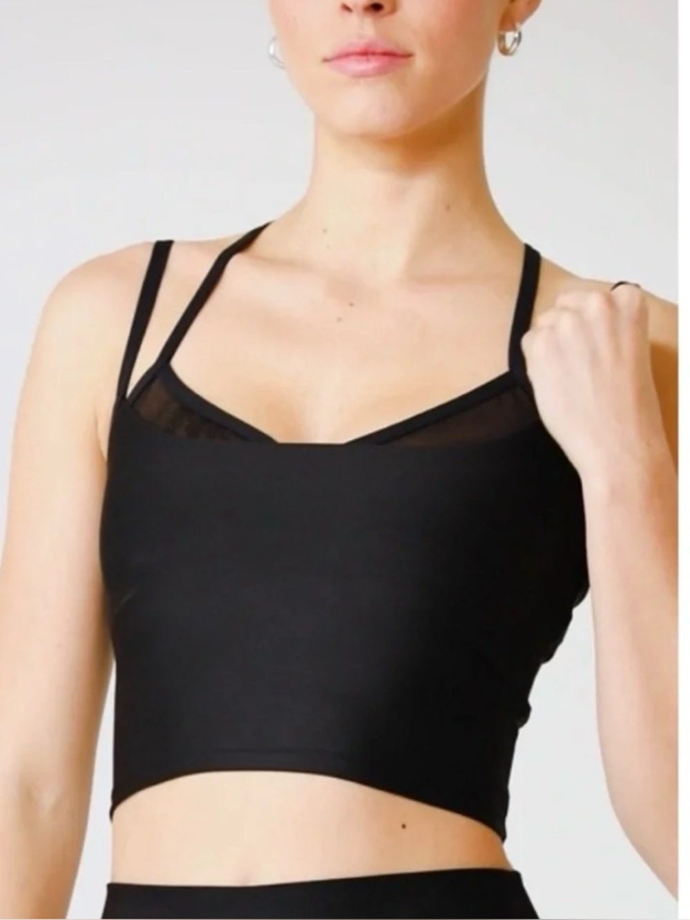 Alo Airlift Double Check Bra Tank adjustable straps removable pads Sz S - Picture 2 of 8